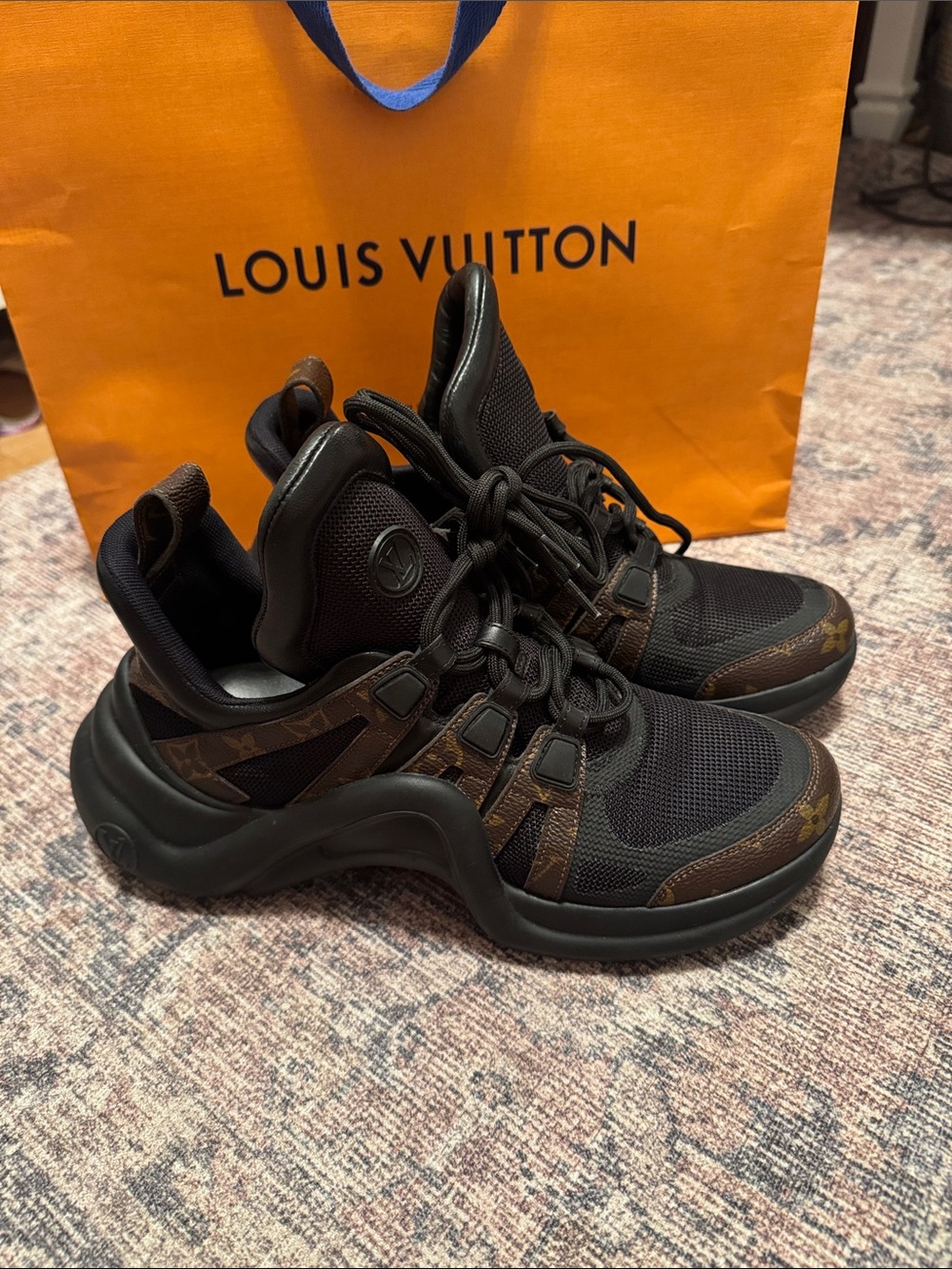 Louis Vuitton Black and Brown Monogram Archlight Sneakers